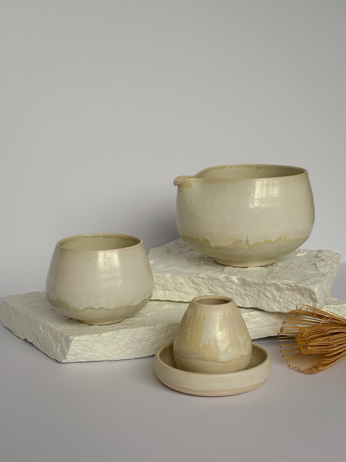 Matcha Set in Fresh Water Pearl