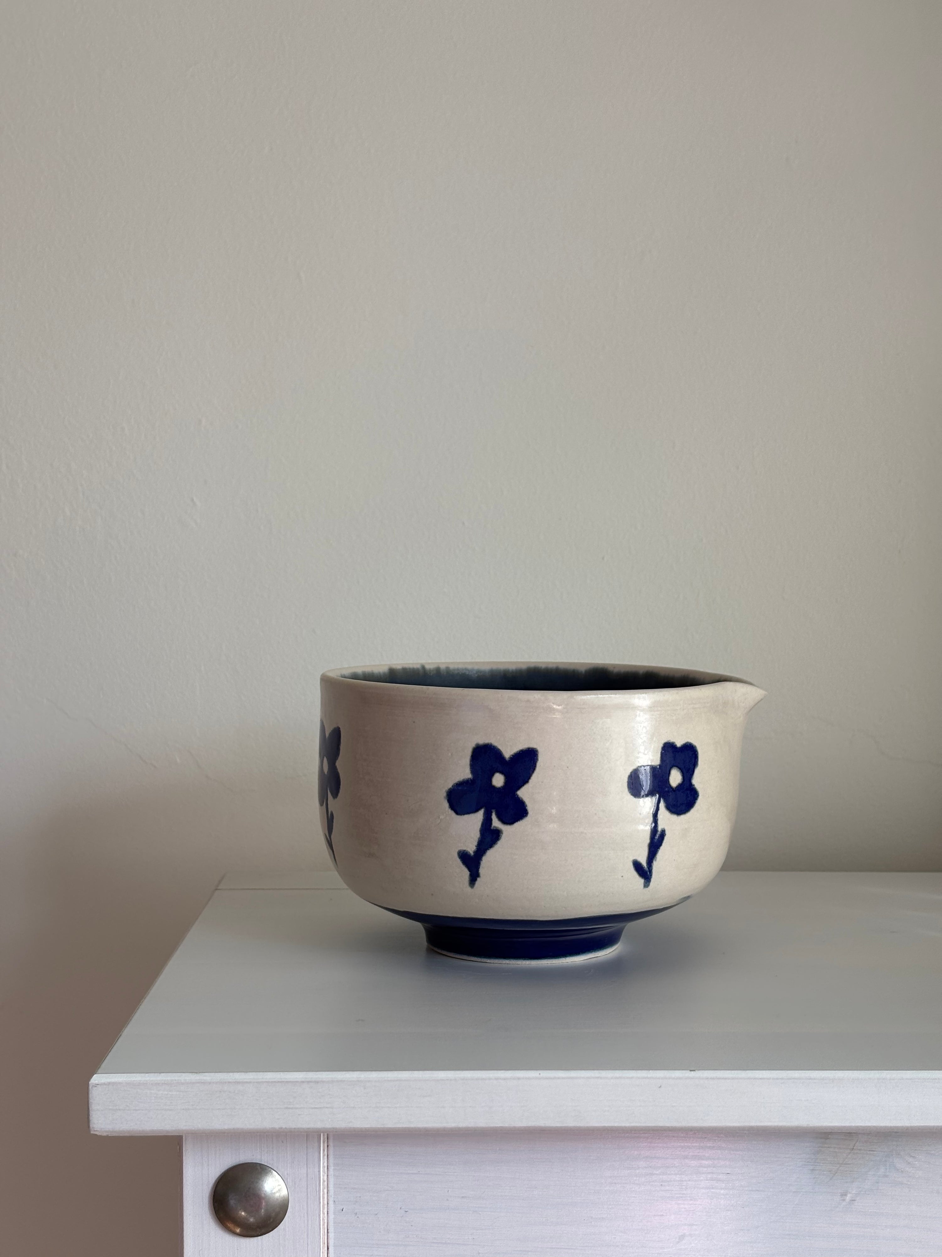 Matcha Set in Cyanotype Flowers