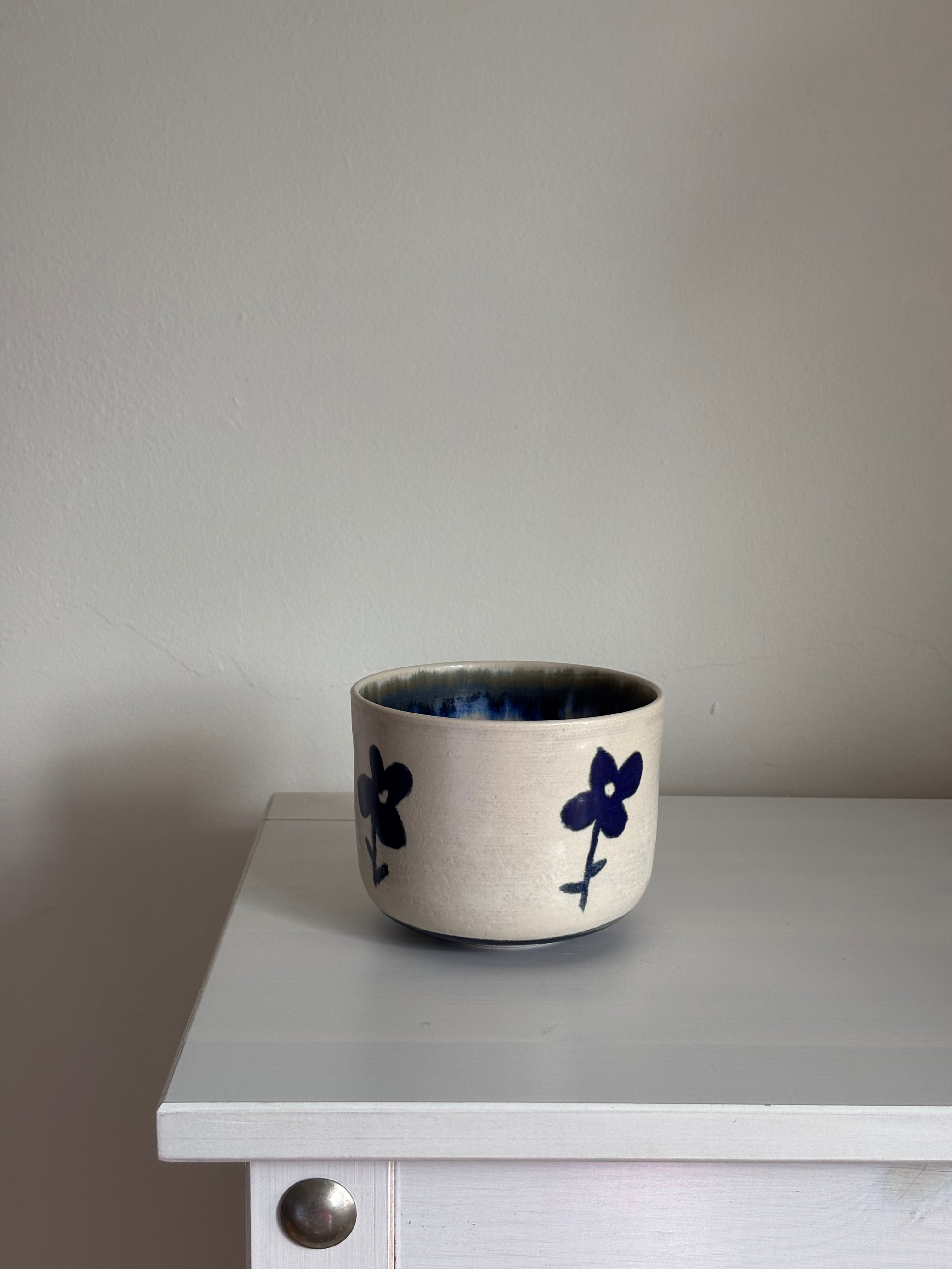 Matcha Set in Cyanotype Flowers