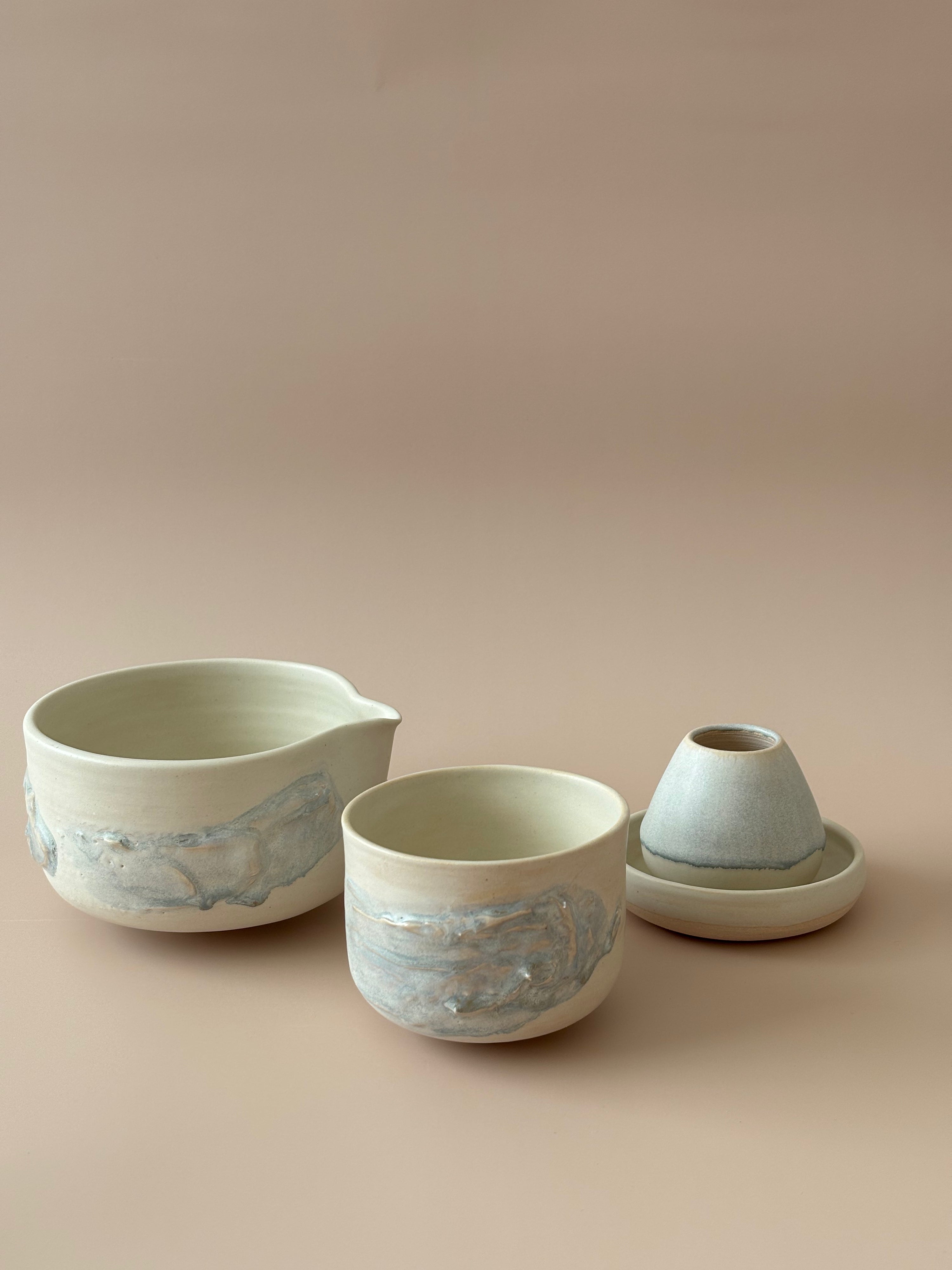 Matcha Set in Ocean Waves